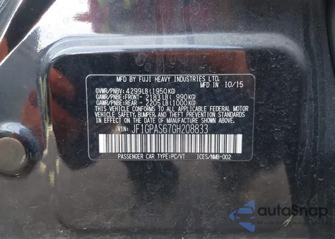 2016 Subaru Impreza 2.0I Sport Premium z USA, uszkodzony, nr VIN JF1GPAS67GH208833